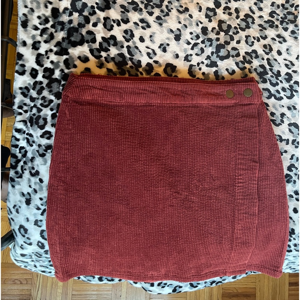 Mini velvet skirt